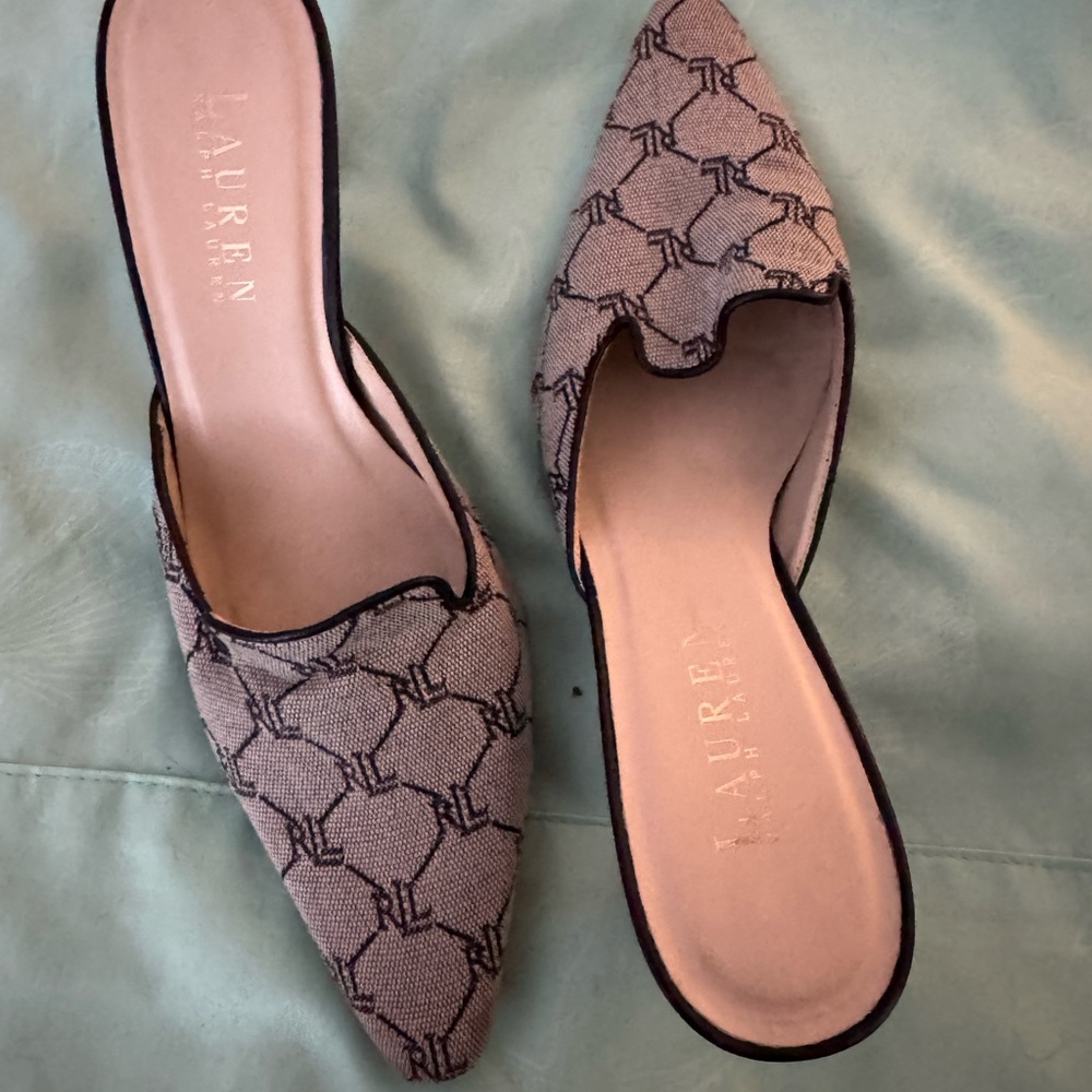 Ralph Lauren Women's initialed Slip-On heels